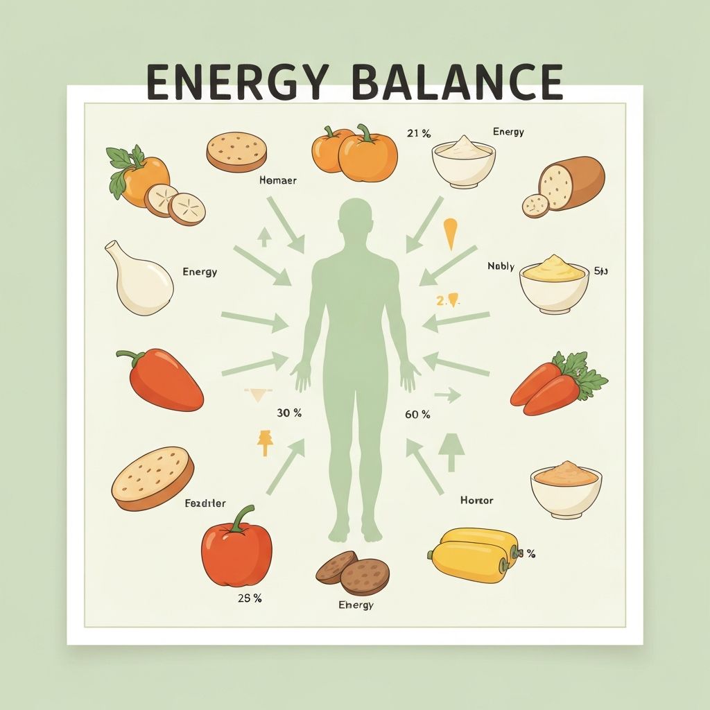 Energy balance concept illustration